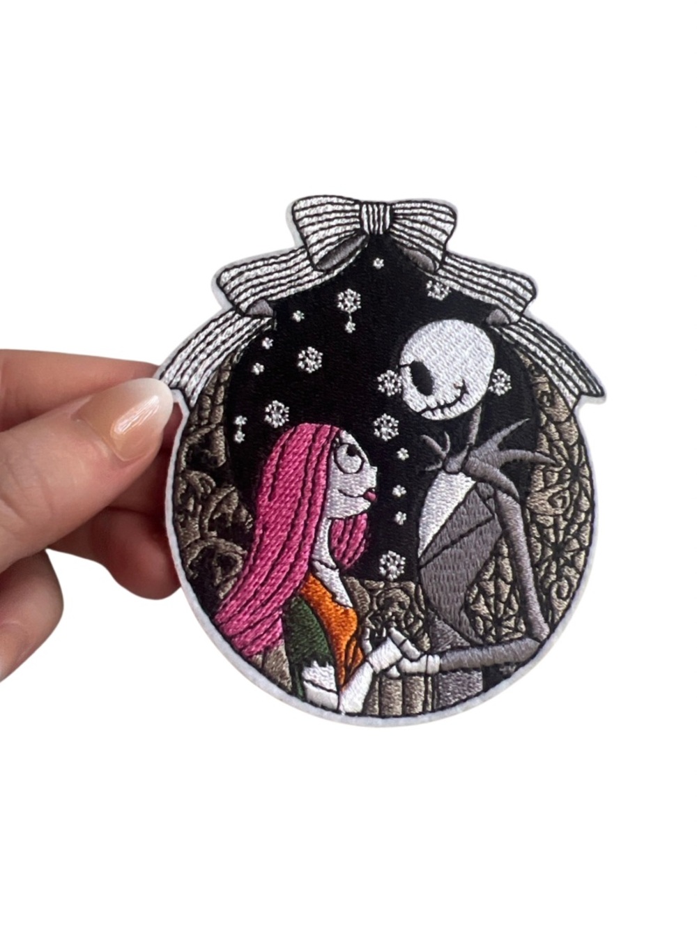 Nightmare Before Christmas Jack & Sally Iron-On Patch Gothic Disney Applique New